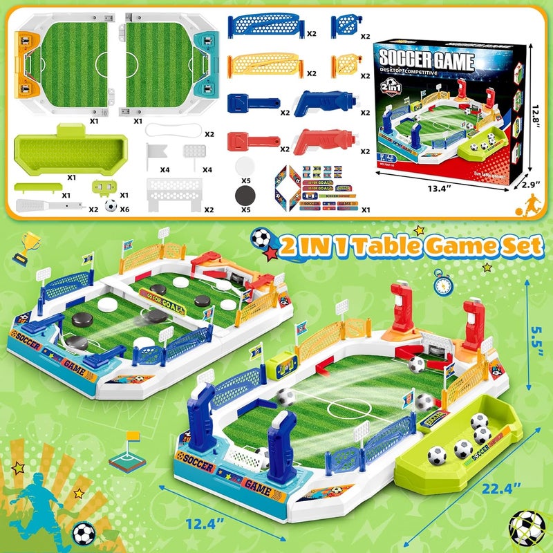 spring flower Mini Foosball Table Game for Kids, Soccer Board Game Gifts for 4 5 6 7 8-12 Year Old Boys, Toys for Age 4-6 5-7 8-12, Birthday Soccer Gifts Toy for Boys Girls - Image 4